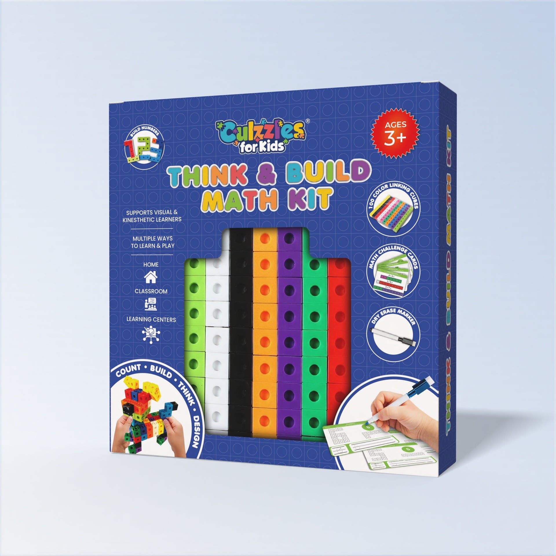 Think & Build Math Kit: Educational Kit for Kids Ages 3+
