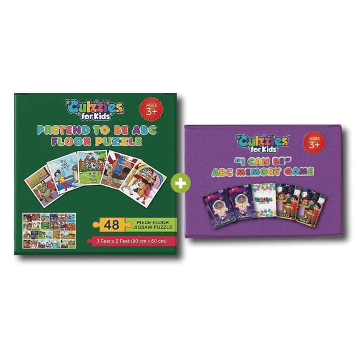 Two educational children's games by Cuzzzles for Kids on a white background