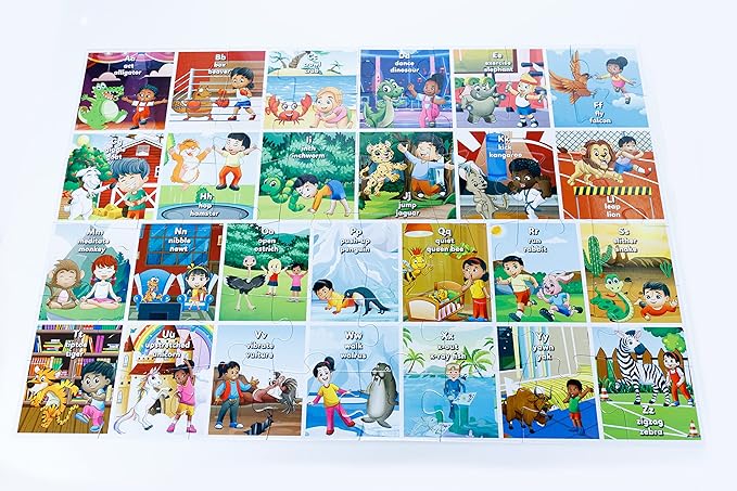 Set of children's books with colorful illustrations on a white background