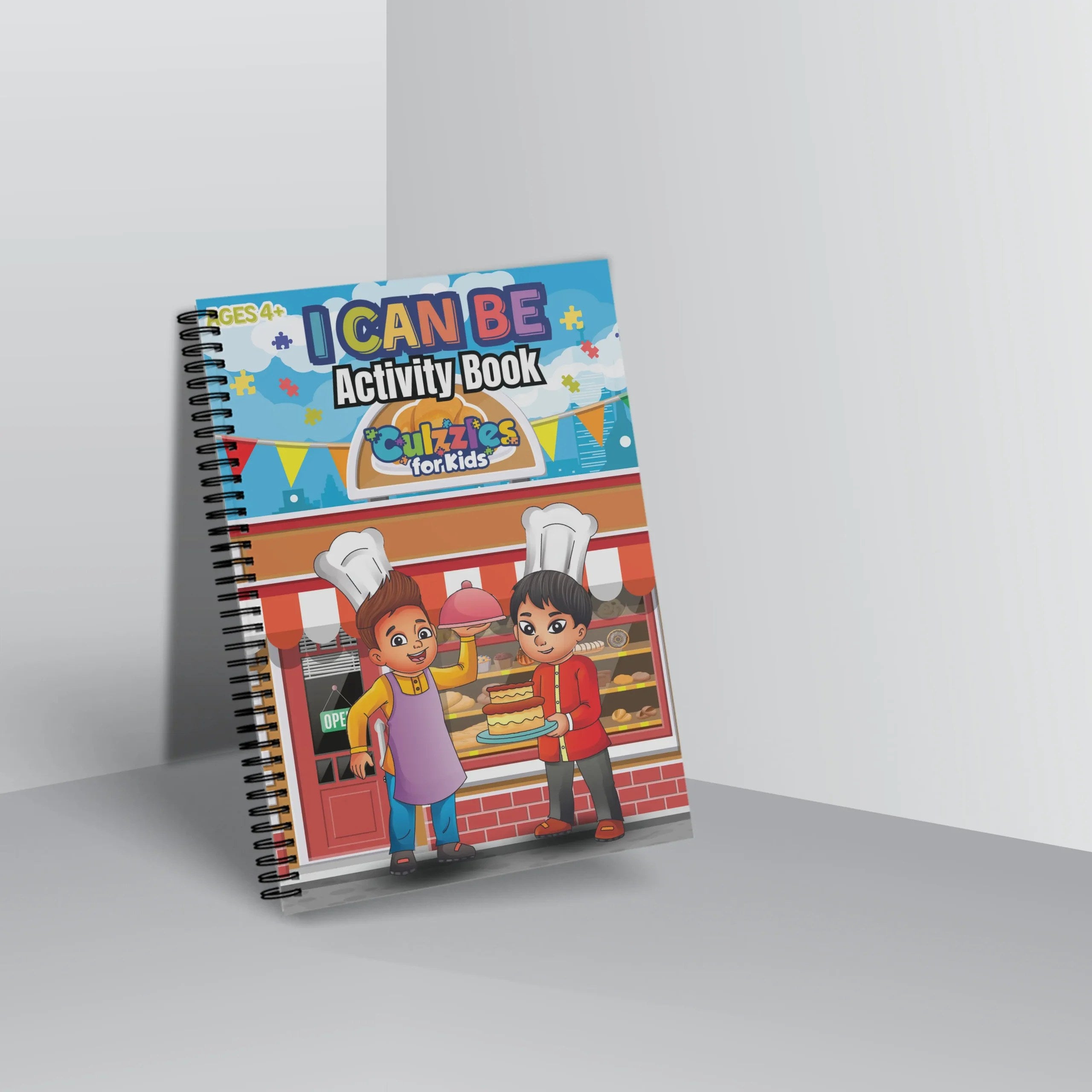 A Culzzles activity book titled 'I Can Be' with cartoon characters on a white background