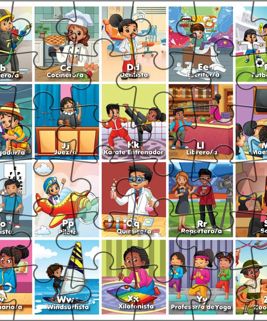 Images of different career opportunities that kids can learn from in the culzzles puzzle for kids