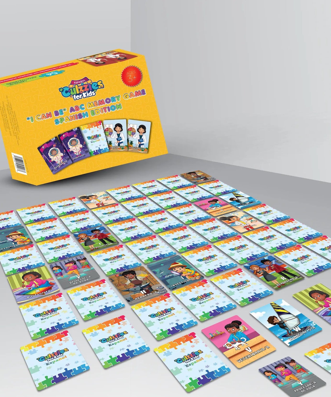 Image of the Culzzles Spanish Alphabet Memory Game for Kids