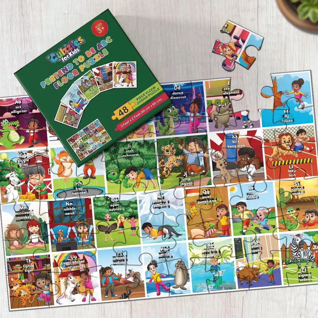 48-piece alphabet floor puzzle for preschool and kindergarten learning through play