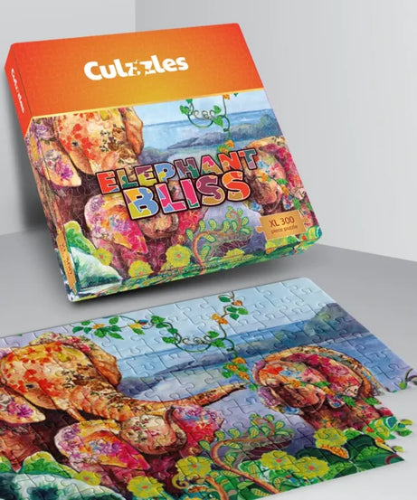 Culzzles Elephant Bliss 300 Piece Premium Jigsaw Puzzle