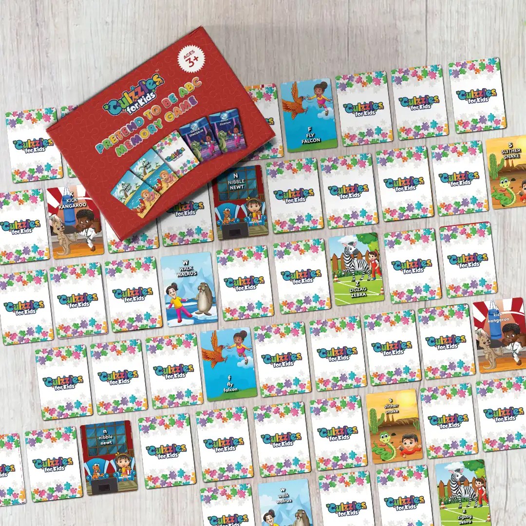 Pretend To Be ABC Memory Game for preschool and kindergarten alphabet learning through play