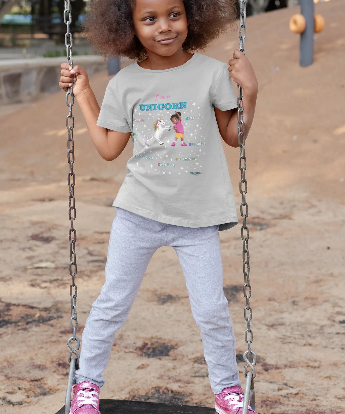 Trendy Gray T-Shirt for Girls